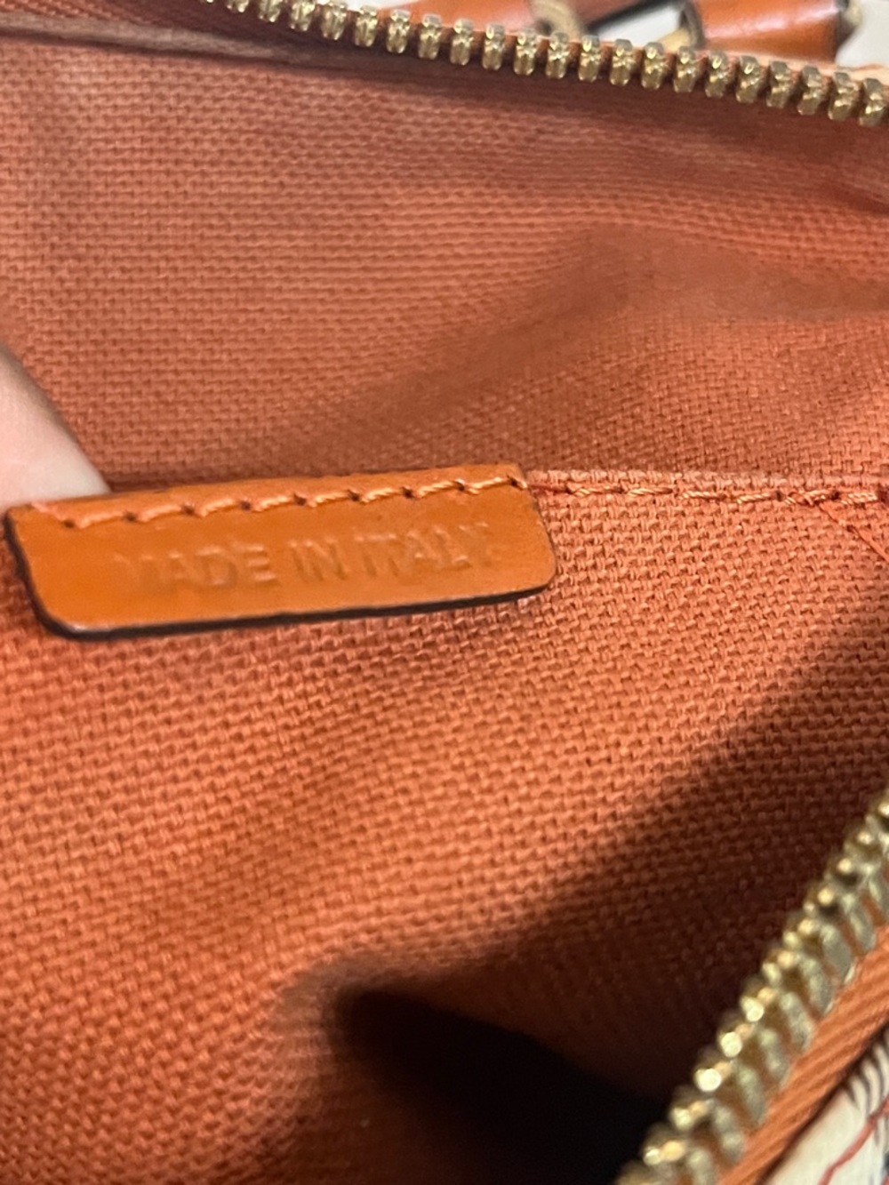 Burberry Orange, Tan & Beige Check Satchel - Picture 13 of 16